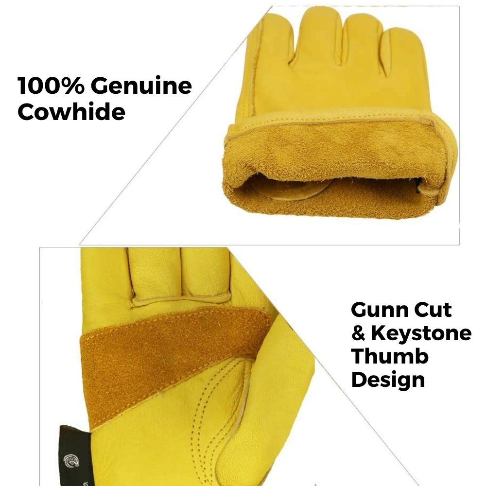 Leather Gardening Gloves: Medium: image 5