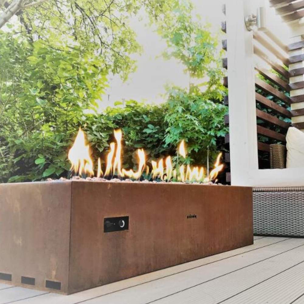 Corten Steel Gas Firepit: image 7