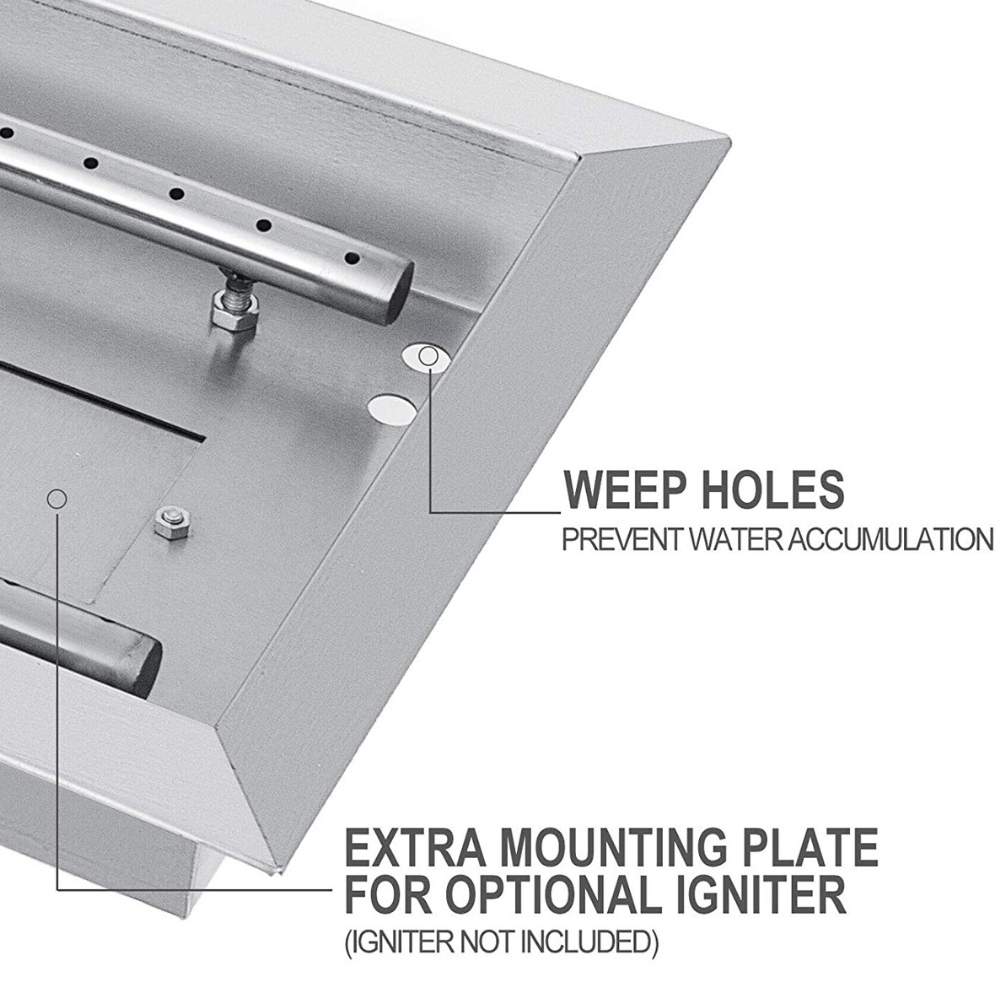 Fire Pit Burner Pan Kit: 95cm Long Burner: image 9