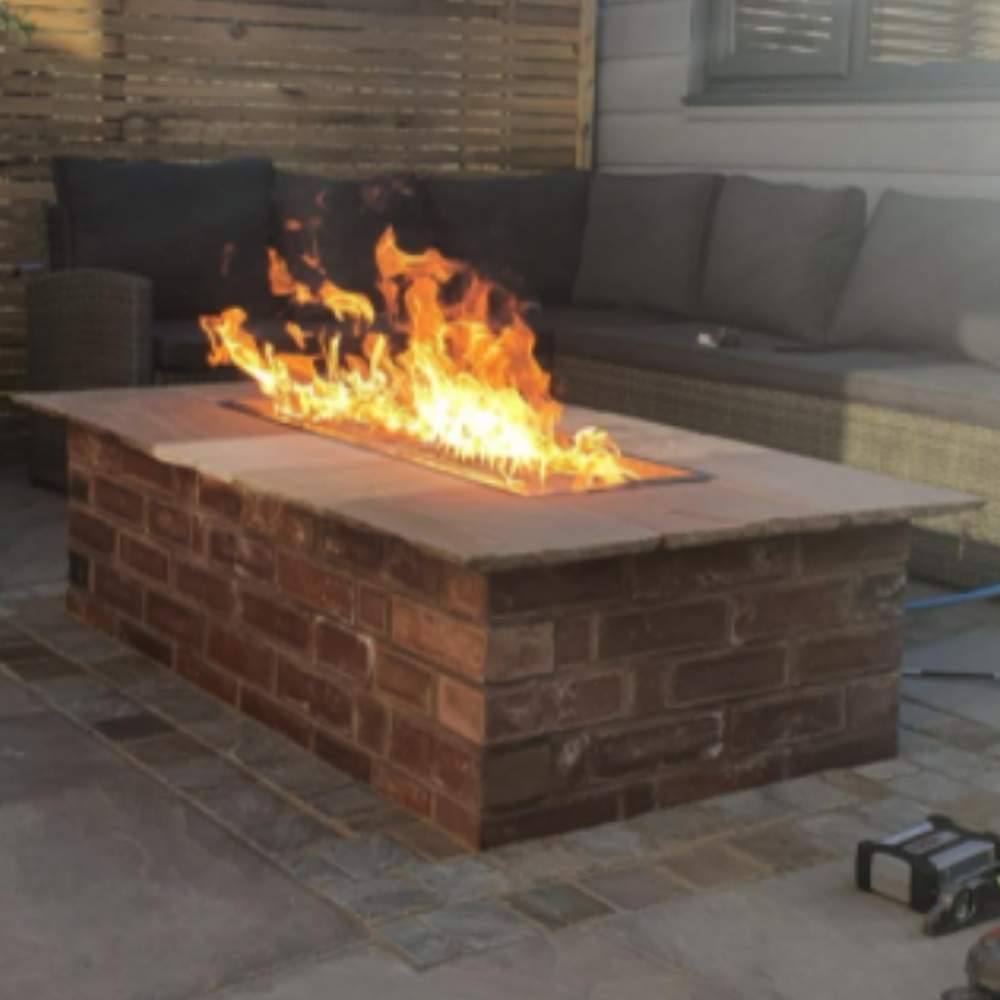 Fire Pit Burner Pan Kit: 95cm Long Burner