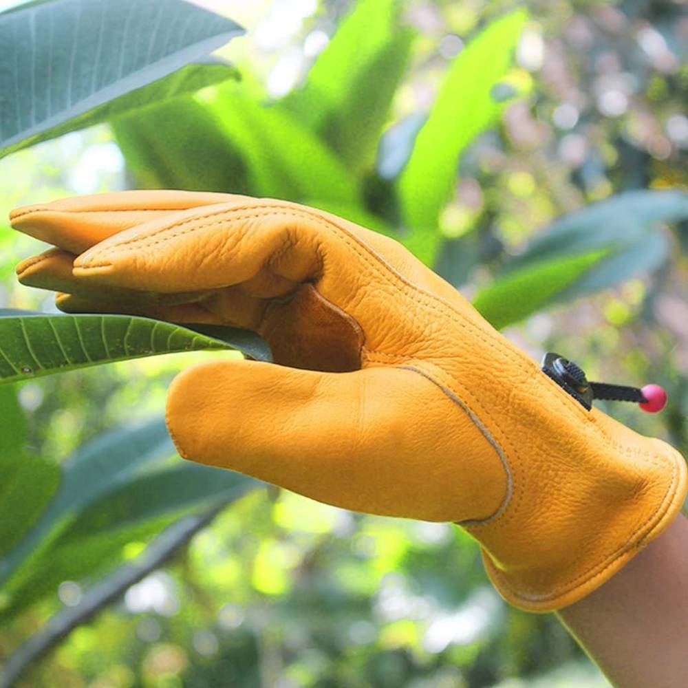 Leather Gardening Gloves: Medium: image 2