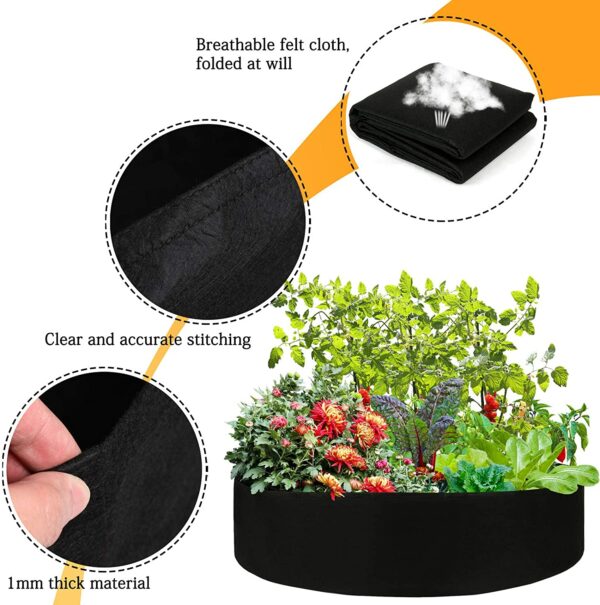buy round raised planter garden bed bag